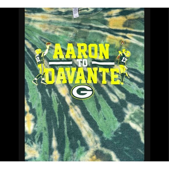 Green Bay Packers Aaron to Davante Tie-Dye Tee - Picture 3 of 4